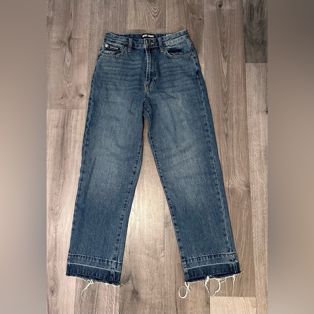 DKNY High Rise Kent Straight Leg Jean